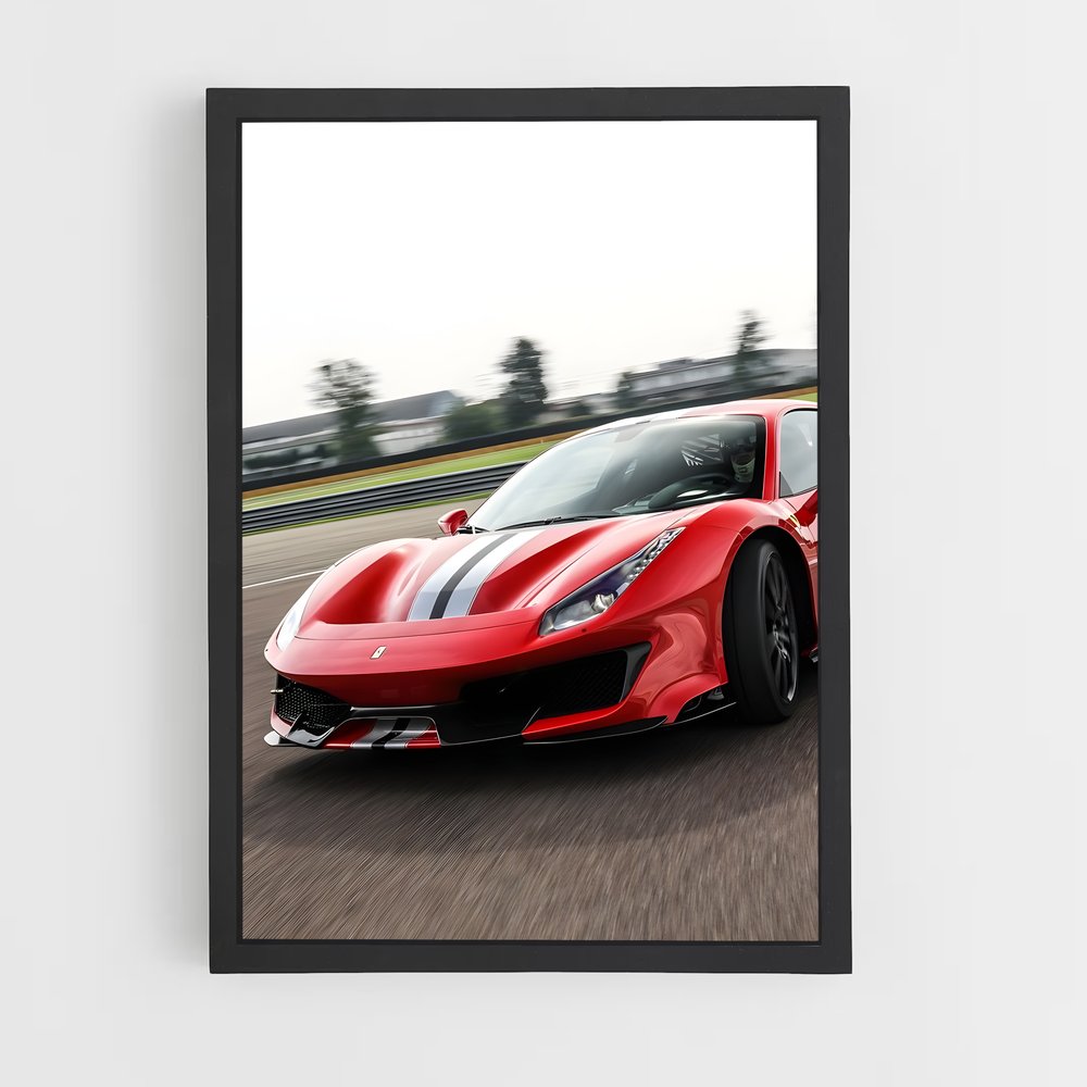 Poster Piste Rouge Ferrari – affiche Dallara (vue 2)